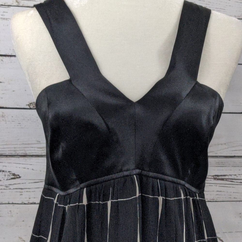 Black silk fun cocktail dress C13